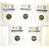 Image 2 : 5 - 1970 S JEFFERSON NICKELS PCGS