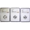 Image 1 : 1946, 48 & 51 ROOSEVELT DIMES, NGC MS-66