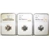 Image 1 : 1957, 64 & 68-S ROOSEVELT DIMES, NGC PF-68