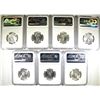 Image 2 : 7 WASHINGTON QUARTERS ALL NGC MS-65