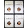 Image 1 : 1949-S, 55-S, 68, 68-D LINCOLN CENTS, NGC MS-66 RD