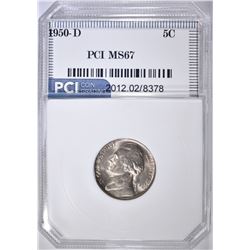 1950-D JEFFERSON NICKEL, PCI SUPERB GEM BU