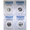 Image 1 : 4-1976-S SILVER WASHINGTON QTRS, PCGS MS-67