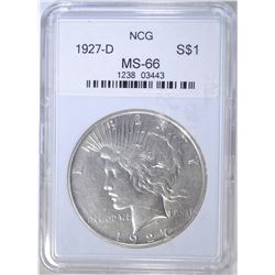 1927-D PEACE DOLLAR, NCG GEM BU