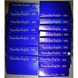 10-1968 & 7-69 U.S. PROOF SETS ORIG PACKAGING