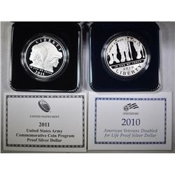 2010 DISABLED VETS & 2011 ARMY PROOF DOLLARS