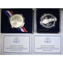 2006 PF & UNC SAN FRANCISCO OLD MINT DOLLARS