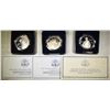 Image 1 : 3-MODERN PROOF COMMEM SILVER DOLLARS