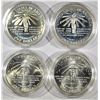 Image 3 : 2-Pf , 2-UNC STATUE OF LIBERTY SILVER DOLLARS