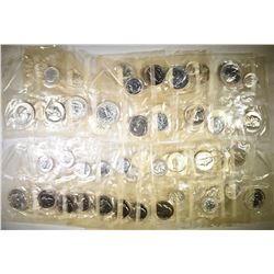 22-1959 U.S. PROOF SETS MISSING THE CENT & HALF