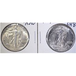 1942 CH BU & 1943 CH AU WALKING LIBERTY HALVES