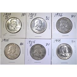 FRANKLIN HALF DOLLAR LOT: