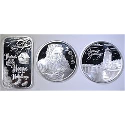 3-2019 HOLIDAY 1oz .999 SILVER PIECES