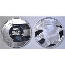2-ONE OUNCE .999 SILVER ROUNDS