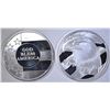 Image 1 : 2-ONE OUNCE .999 SILVER ROUNDS