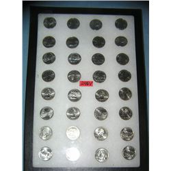 Collection of US state quarters all uncirculated