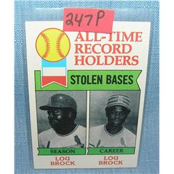 Lou Brock Baseball card