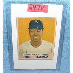 Duke Snider Bowman reprint Baseball card