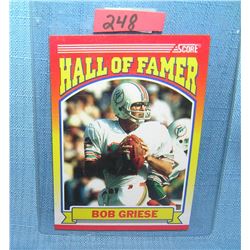 Bob Griese vintage Hall of Famer football card