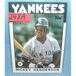 Rickey Henderson Baseball card