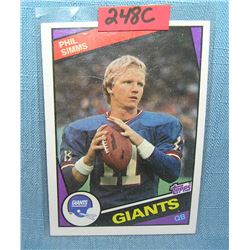 Phil Simms Vintage football card