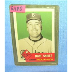 Duke Snider retro style style baseball card