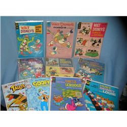 Group of early Disney comic books