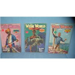 Group of 3 early pulp magazines