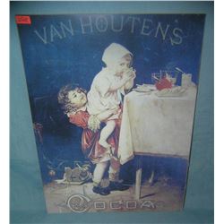 Van Houtens coca retro style advertising sign