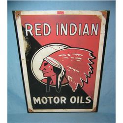 Red Indian motor oil retro style advertising sign