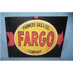 Fargo gas and oil company retro style advertising sign