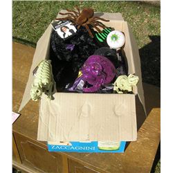 Box full of Halloween decorations