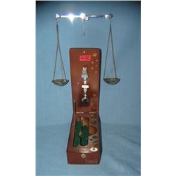 Antique jeweler diamond, gold and precious metals scale