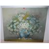 Image 1 : Floral oil on canvas painting signed R. Campton