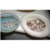Image 3 : Floral dec. silver plated and souvenir plates