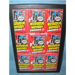 Group of vintage Hysterical History stickers and cards