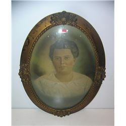 Antique hand colored portrait colorized photo