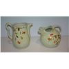 Image 1 : Pair of early leaf decorated pitchers by Hall's China