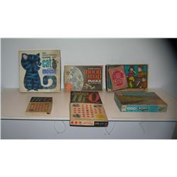 Large group of vintage games and puzzles