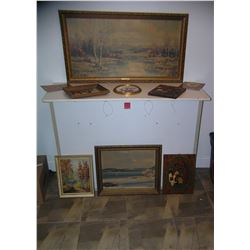 Large group of vintage estate found art work