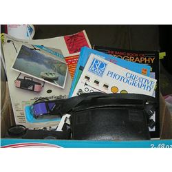 Box full of photography items