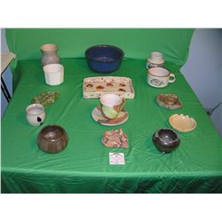 Collection of vintage art pottery