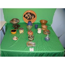 Collection of vintage art pottery