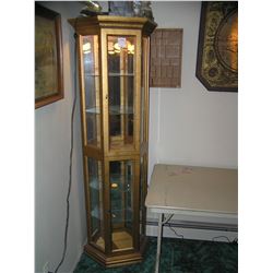 6 tier illuminated display cabinet
