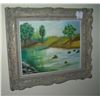 Image 1 : Artist signed oil on canvas panting in fancy frame
