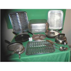 Large group of vintage cookware about 15 pieces