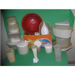 Large group of vintage Tupperware and plastic ware