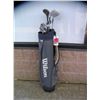 Image 1 : Golf club set includes a Wilson bag, Northwestern irons