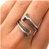 Image 1 : GoGo Comberland Island, St Simons, Sterling Rattlesnake Double Rib Ring