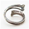 Image 2 : GoGo Comberland Island, St Simons, Sterling Rattlesnake Double Rib Ring